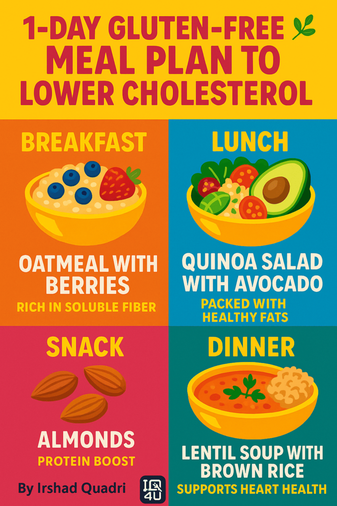 Best Gluten-Free Foods to Lower Triglycerides and Bad Cholesterol 5 1-Day Gluten-Free Cholesterol-Lowering Meal Plan