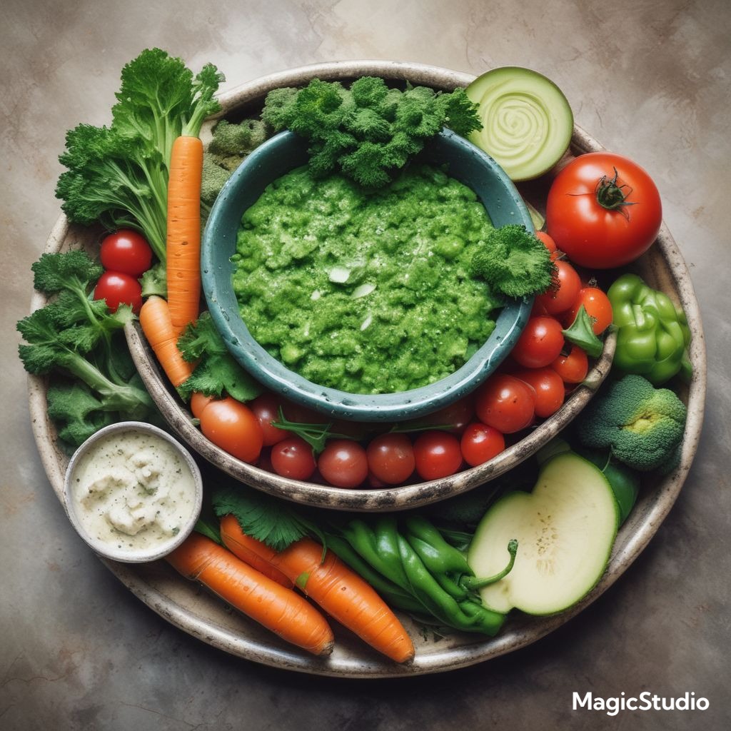 10 Easy Cholesterol-Friendly Easter Side Dishes for a Crowd π£ 8 Green speckled dip with veggies on the side