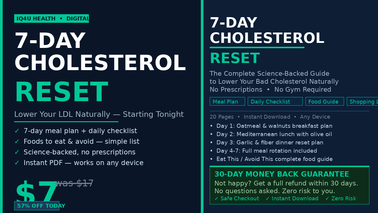 Reduce cholesterol in 7 days naturally