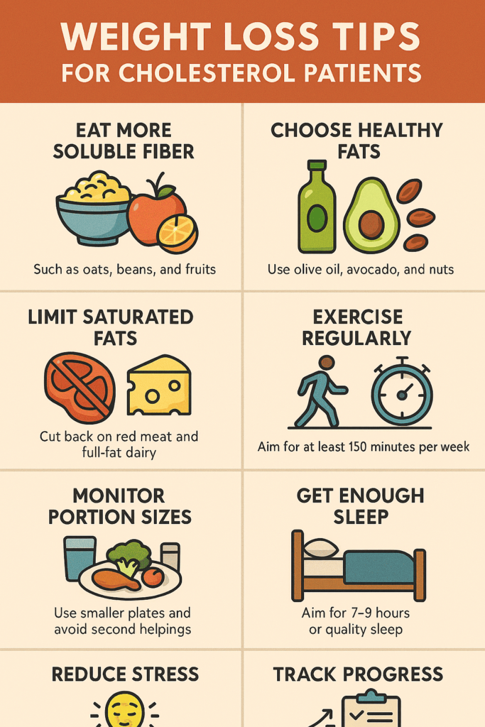 Weight loss tips for cholesterol patients