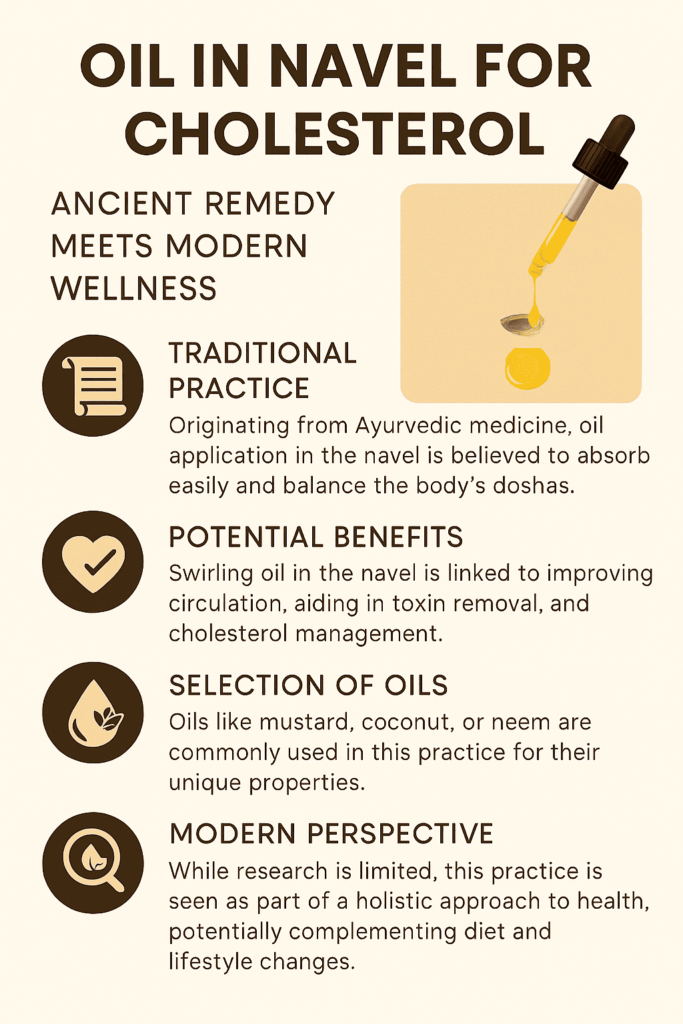 Oil in Navel for Cholesterol