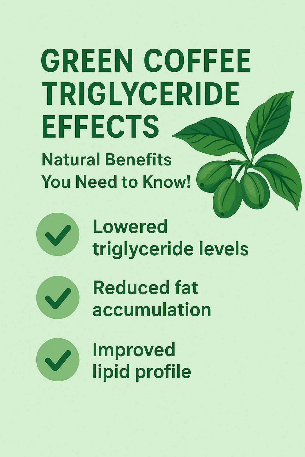 Green coffee Triglyceride effects