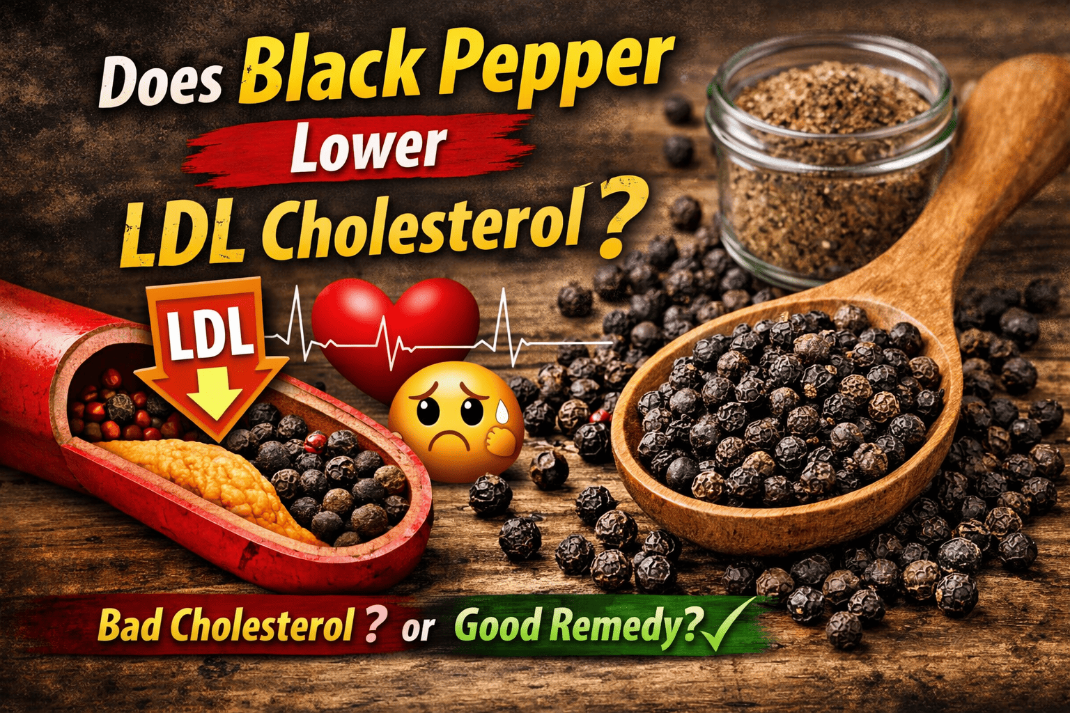 Does black pepper lower LDL cholesterol naturally