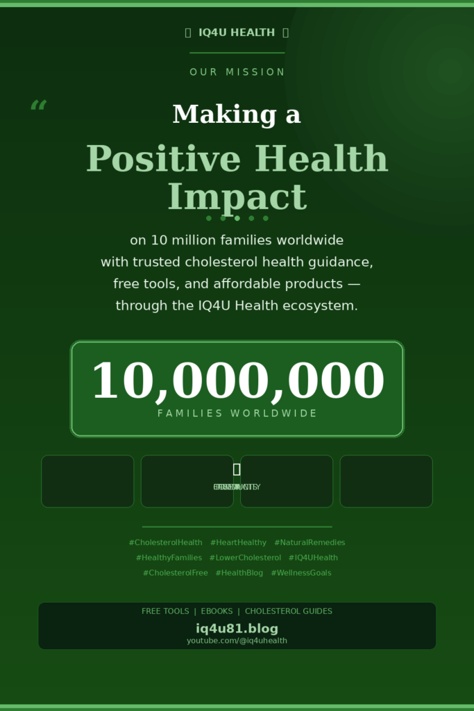 My Mission: Spreading Health Awareness. To make a positive health impact on 10 million families worldwide with our ecosystem.